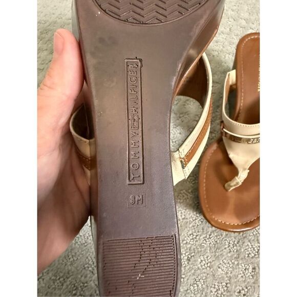 Tommy Hilfiger Siesta Wedge Leather Flip Flops size 8 - Picture 6 of 7